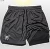 Pantalones Cortos Dobles Dos en Uno para Hombre Estampado 2D de Spiderman Pantalones Sueltos de Chándal para Entrenamiento de Fitness de Hombres