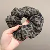 Nuevas scrunchies de lunares y estampado de leopardo, estilo simple, scrunchies retro, cintas para el cabello, accesorios para moños, adornos para el cabello