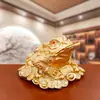 Adorno de Sapo Dorado Lingote Tienda de Sapos Regalo de Inauguración de Oficina Fabricante Mayorista Mesa de Té