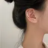 Pendientes de Song Jia Mismo Estilo Clip para Oreja Clip para Hueso de la Oreja Sin Agujeros en las Orejas Femenino Xia Xiao Shede Nanli Sense Colgante de Oreja de Perla Francesa