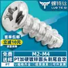 Tornillos Autorroscantes Redondos Galvanizados Templados de Hierro Pt con Cabeza Cruz y Cola Cortada Más Tornillos Autorroscantes con Cabeza de Disco Duro Fresada en Cola M2M3M4M5