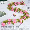 Enredaderas de Rosas Artificiales, Flores Falsas, Enredaderas Decorativas para Tubos de Aire Acondicionado de Sala de Estar, Decoración de Sistema de Calefacción, Enredaderas de Flores Artificiales de Seda de Plástico