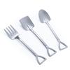 Cuchara y Tenedor Creativos con Forma de Pala de Acero Inoxidable 304 de Grado Alimenticio Personalizados, Cuchara para Sandía para Uso Doméstico, Adecuados para Comer, Beber Sopa y Postres