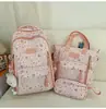 Mochila para Aluno do Ensino Fundamental Feminina Estampada Mochila de Ombro Duplo para Aluno do Ensino Médio Leve Redutora de Carga Mochila de Grande Capacidade Redutora de Carga Proteção da Coluna