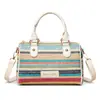 Bolso Cruzado de Hombro Casual con Textura de Gama Alta Nuevo de Moda para Comercio Exterior Simple Portátil de Paja Bolso de Playa para Vacaciones en la Costa