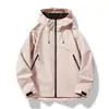 Chaqueta de estilo americano de marca moderna para otoño e invierno, unisex, para deportes al aire libre y montañismo, con cremallera y capucha