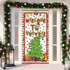 Decoración de Cubierta de Puerta de Navidad Tela Colgante Monstruo Peludo Verde Cubierta de Puerta Grinch Cortina de Puerta Grinch de Navidad Tapiz de Año Nuevo Juego de Puerta Fondo