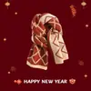 2026 Bufanda de Punto Roja Versátil Estilo Coreano Nueva para Mujer, Sensación de Lujo Invernal, Regalo de Año Nuevo, Calentador de Cuello para Pareja