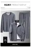 Traje Deportivo de Tres Piezas para Hombre Tallas Grandes Transfronterizo Primavera y Otoño Chaqueta de Cuello Alto + Sudadera + Pantalones Largos Ropa para Hombre de Comercio Exterior al por Mayor