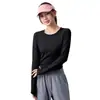 Top de Yoga de Primavera sin Costuras con Diseño Fruncido, Alta Elasticidad, Corte Ajustado, Cuello Redondo, Manga Larga, Top Deportivo de Secado Rápido para Mujer