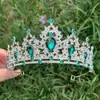 Acessório de Cabeça Europeu e Americano Transfronteiriço para Noivas Coroa Grande Moda Coroa de Cristal Faixa de Cabeça para Festa de Aniversário Faixa de Cabeça Rainha Retrô