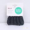 Clásico Negro Tienda de 3 Yuan Banda para el Cabello de Cable de Teléfono Mediana Cuerda para el Cabello Montada en Tarjeta Económica de 5 Bandas de Goma para el Cabello Estilo K