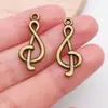 Notas Musicais Verdes Antigas Instrumentos Musicais DIY Acessórios para Joias de Liga de Zinco Colar Pulseira Brincos Pingente Venda Quente Transfronteiriça