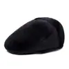 Gorra de Béisbol Gruesa y Cálida para Otoño e Invierno para Hombres de Mediana Edad y Mayores, Sombrero de Cuero para Papá y Abuelo, Gorra Gruesa con Visera de Pato y Forro de Felpa para Proteger los Oídos