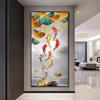 Pintura de entrada pintura de pasillo de alto nivel pasillo de herramientas de hotel pintura mural ciervo dorado nueve peces sala modelo nueva pintura decorativa china