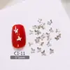 Nuevos Mini Mariposas Metálicas para Uñas Adornos al por Mayor Mariposas Caladas Doradas y Plateadas Mate Accesorios de Decoración para Uñas