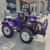 Mini Tractor de Ruedas 12-25 Caballos de Fuerza Agrícola Césped Deshierbe Surcado Cuerpo Estrecho Tractor de Cuatro Ruedas