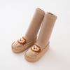 Sapatos e meias de bebê para outono e inverno meias de chão para bebê sola de couro antiderrapante meias para crianças pequenas meias de desenho animado fofas sapatos sapatos para prática interna