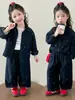 Conjunto de Mezclilla para Niñas Otoño 2026 Nueva Moda Elegante Versión Coreana Casual Fresco Conjunto de Dos Piezas para Niños Mayores