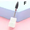 Cabezal de Cerámica Negra en Forma de Bala para Pulir Uñas, Herramienta para Manicura, Eliminación de Cutículas y Dar Forma a las Uñas