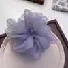 Elástico de Cabelo Extra Grande com Bolinhas de Rede e Múltiplos Franzidos, Versão Estendida, Scrunchie de Uma Volta, Elástico de Cabelo de Boutique, Acessório de Cabelo