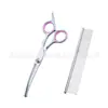 Tesouras para Tosquia de Animais de Estimação, Tesouras Integradas de Aço Integral para Aparar Pelos de Cachorro, Tesouras Domésticas de Dentes Planos, Tesouras Curvas, Suprimentos Exclusivamente para Vendas Transfronteiriças