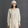 Suéter Simple de Cachemira para Mujer Otoño e Invierno Nuevo Suéter Versátil Holgado, Relajado, Moderno y Favorecedor