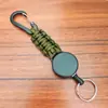 Senderismo al Aire Libre Antiperdida Alta Elasticidad Hebilla de Fácil Extracción Colgante para Mochila Paracord de Colores Trenzado Retráctil Cable de Acero Hebilla de Fácil Extracción