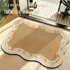 Tapete de chão de terra de diatomáceas estilo vintage para banheiro, absorvente de água, secagem rápida, antiderrapante, anti-queda, adequado para vaso sanitário e banheiro