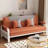 Sofá-cama de uso duplo para apartamentos pequenos, sofá dobrável, multifuncional para salas de estar e imóveis para aluguel, sofá simples de tecido de um ou dois lugares