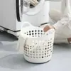 Cesto de Roupa Suja Dobrável Cesto de Roupas Sujas Armazenamento Grande Capacidade Doméstico Banheiro Cesto de Roupas Vazado