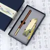 Marca-páginas Metálico Pintura Qianli Jiangshan Estudante do Ensino Fundamental de Alta Qualidade Requintado Criativo Cultural e Criativo Caixa de Presente Presente do Dia do Professor Lembrança