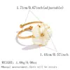 Anillos con un nicho, sensación de alta gama, lujo ligero, empaque de joyería estilo ins, joyería de diseño de concha y flor para mujer, venta al por mayor transfronteriza de verano