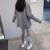 TB Yang Mi Mesmo Estilo ins Little Red Book Hot Push Algodão Listrado Quatro Bar Meias Raficis AB Meias de Comprimento Médio Meias Moda Infantil