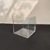 Caja de Almacenamiento de Plástico Transparente Acrílico, Caja de Exhibición Cuadrada Sin Tapa, Caja Organizadora de Botones, Caja de Empaque para Micro-Paisajes