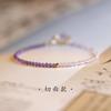 [Ziteng] pulsera de amatista lavanda natural aterrizada con éxito cuentas de oro de 14k de 2 mm extremadamente finas pulsera conservadora del color