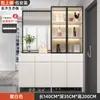Gabinete de Entrada Frente a la Puerta, Gabinete Divisorio para Sala de Estar, Estantería de Almacenamiento, Gabinete de Almacenamiento de Lujo Ligero, Gabinete de Pantalla para Puerta, Gabinete de Zapatos Integrado