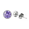 Aretes de titanio G23 con circón 5A, aguja fina, cierre de mariposa integrado, tapones para los oídos, joyería para perforaciones de aleación de titanio, clavos para el cartílago del oído