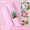 Materiales coloridos para manualidades de flores de papel crepé, papel arrugado engrosado, decoración ambiental de loto verde para jardín de infantes, rojo para estudiantes de primaria