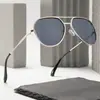 Gafas de Montura Grande de Alto Estilo Europeo y Americano Gafas de Sol Polarizadas Tipo Aviador Ovaladas para Hombre Protección Solar para Conducir Gafas de Sol Versátiles