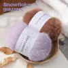 Fio Misturado Floco de Neve com Bola de Fio Veludo de Neve para Crochê e Tricô DIY Suéteres, Gorros, Cachecóis, Mantas, Fio de Espessura Média