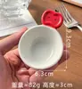 Serie de Comida Creativa Mango con Forma Tazón Pequeño Vajilla de Cerámica Plato para Salsa Plato Lindo para el Hogar Cuchara para Frijoles Plato para Salsa