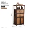 Aparador de Madeira Maciça Vintage Armazenamento Estilo Country Americano Sala de Estar Armário Antigo Pousada Armário de Jantar Balde Decorativo Criativo Armário
