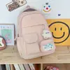 Mochila escolar estilo coreano de gran capacidad, mochila transparente estilo 2D para estudiantes