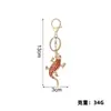 Llavero de lagarto con incrustaciones de diamantes, colgante de gecko de metal, accesorio de bolsa de animal personalizado, llavero de coche creativo, al por mayor