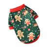 Ropa navideña personalizada de fábrica para mascotas con adorables estampados de dibujos animados y sudaderas cálidas de terciopelo para gatos y perros.