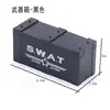 Caja de accesorios para armas militares caja de airdrop para comer pollo con patrón juguetes de bloques de construcción ensamblables de partículas pequeñas accesorios