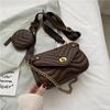 Bolso Mujer 2021 Nuevo Llegada Bolso de Hilo Bordado Versátil Correa Ancha para el Hombro Bolso Cruzado para el Hombro Bolso de Mano con Cadena Bolso de Axila