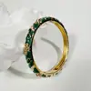 Joias Yongge Estilo Corte Retrô Europeu e Americano Pulseira de Flor Multicor com Óleo Gotejado Novo Estilo Chinês Pulseira de Fragmento Floral Esmaltado