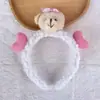 Linda Nueva Diadema de Dibujos Animados para Mujer, Diadema de Felpa para Lavarse la Cara y Aplicarse Mascarilla Facial, Accesorio para el Cabello Antideslizante